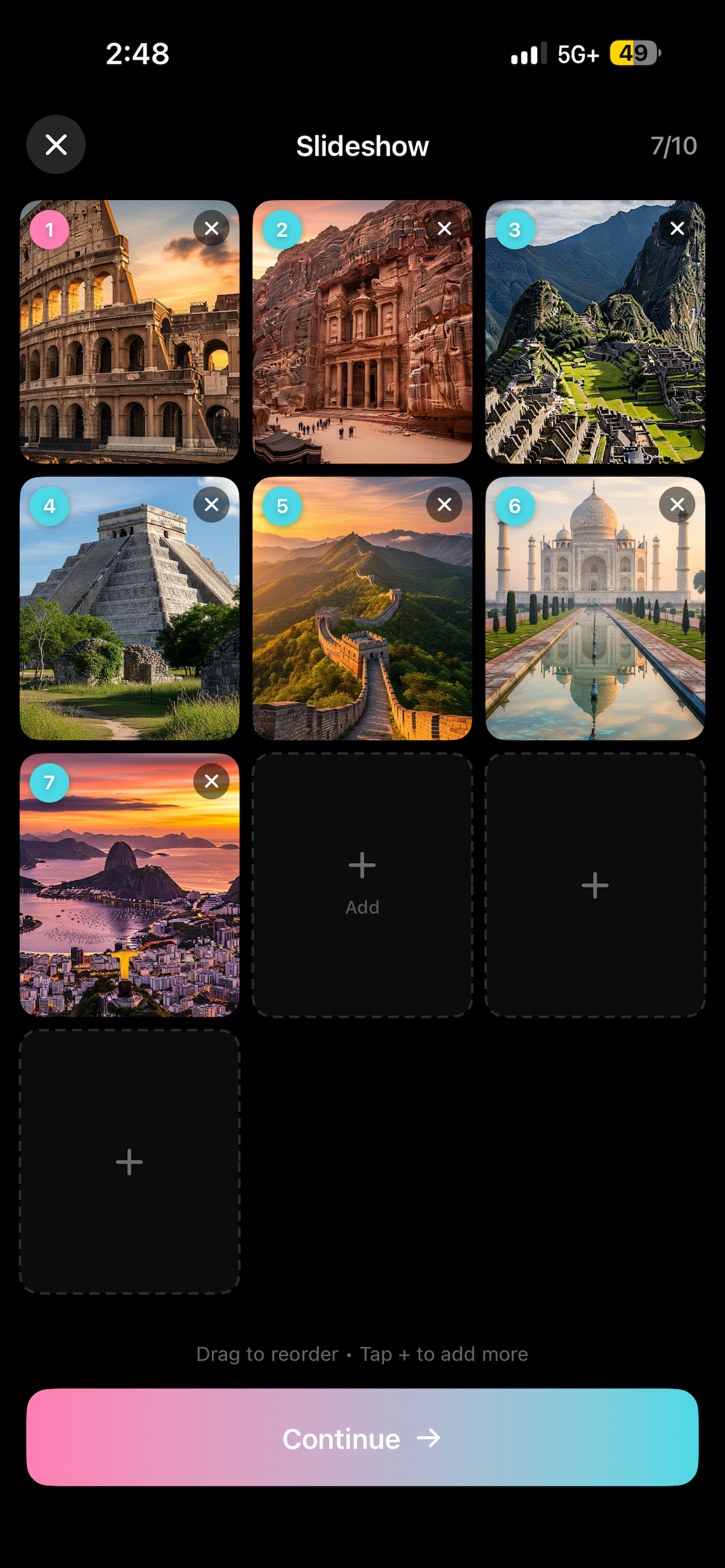 InstaClipz slideshow creator